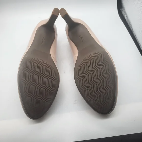 Clark's Collection Champagne Pink Platform Heels Sz.8 - Picture 11 of 12